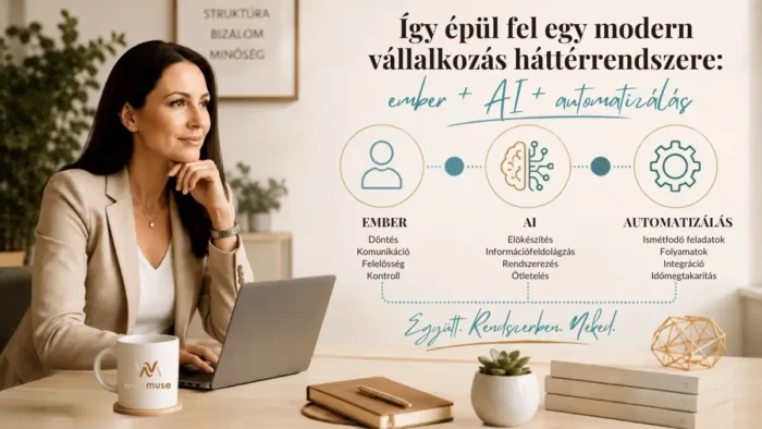 Modern vállalkozás háttérrendszere: ember, AI és automatizálás